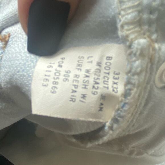 Calvin Klein Jeans Light Wash With Surf Repair Size 33 - Picture 12 of 12